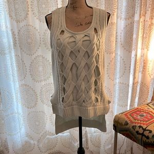 Light mint sweater vest. Gently used.